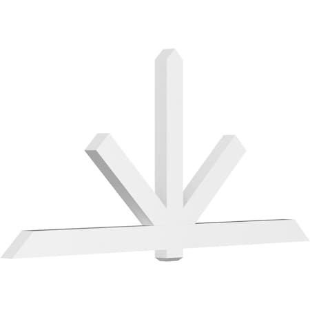 Ekena Millwork Kennewick Architectural Grade PVC Gable Bracket, 108"W x 49 1/2"H x 4"D x 6"F, 11/12 Pitch GBP108X50X0406KEN00